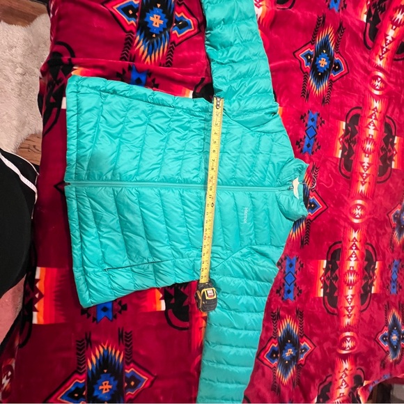 Womens Marmot 700 Fill Duck Down Turquoise Puffer Jacket Size XL - Picture 13 of 16
